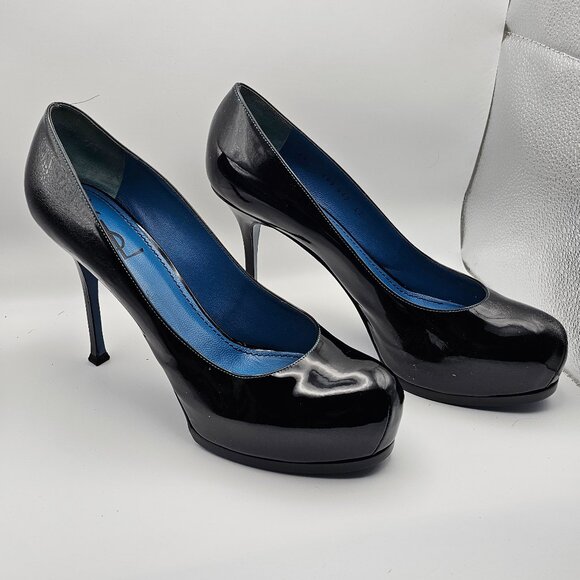 Yves Saint Laurent “Tribtoo 80” Patent Leather Pumps – Size 11 - Picture 2 of 11